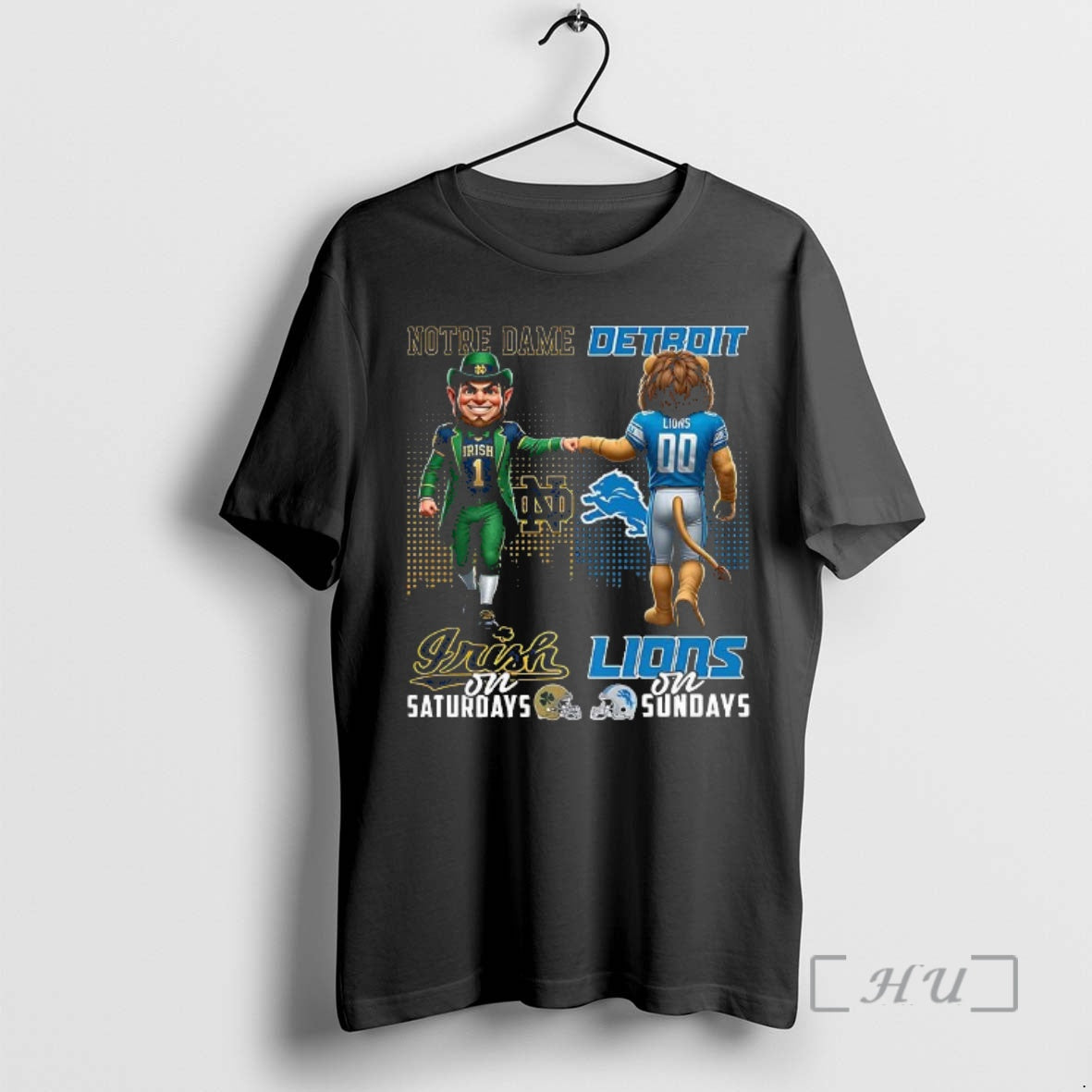 Officials Notre Dame Fighting Irish On Saturdays Vs Detroit Lions On Sundays Mascot Premium - clothing by TeeHivey.com