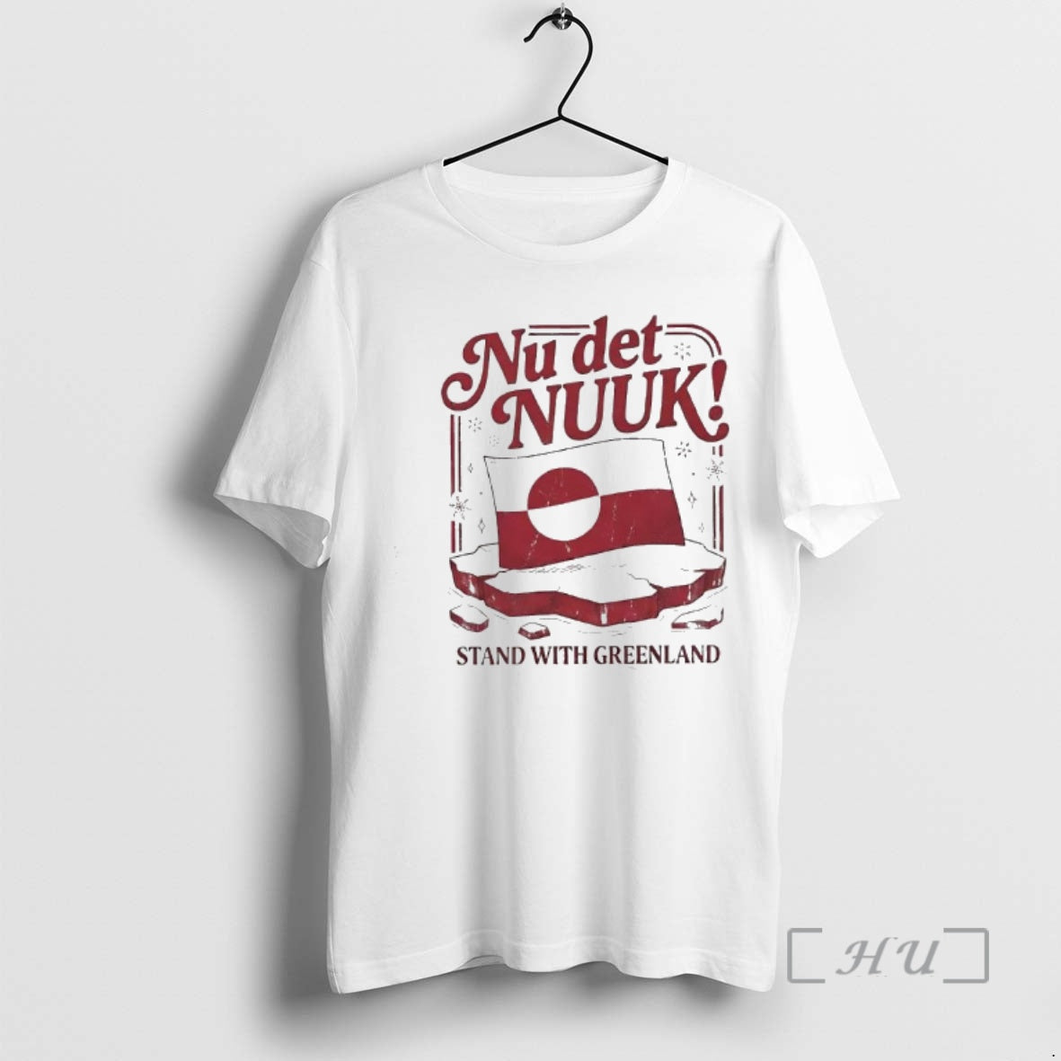 Officials Nu Det Nuuk Stand With Greenland Flag Graphic - clothing by TeeHivey.com
