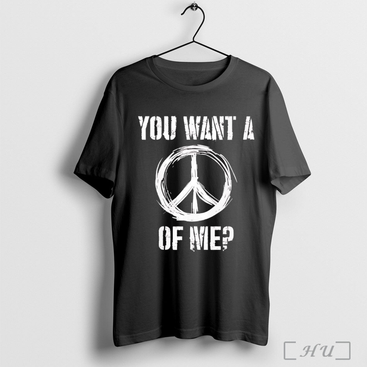 Officials Peace Sign You Want A Peace Of Me Distressed T Shirt