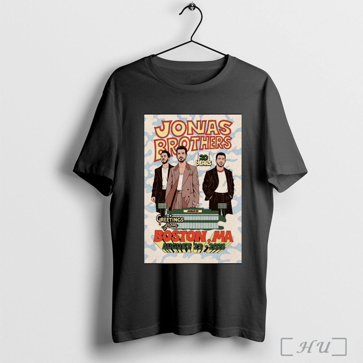 Officials Poster Jonas Brothers 20 Years Boston Red Sox Event Greeting From Boston Ma August