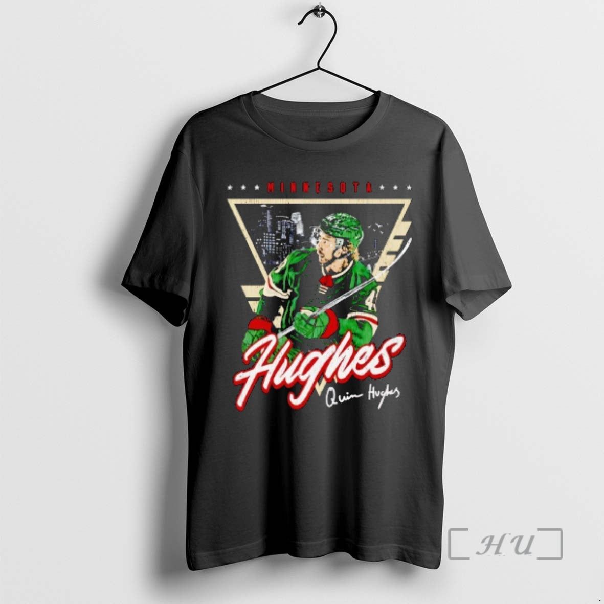 Officials Quinn Hughes 43 Minnesota Wild Hokcey And Signature Vintage - clothing by TeeHivey.com