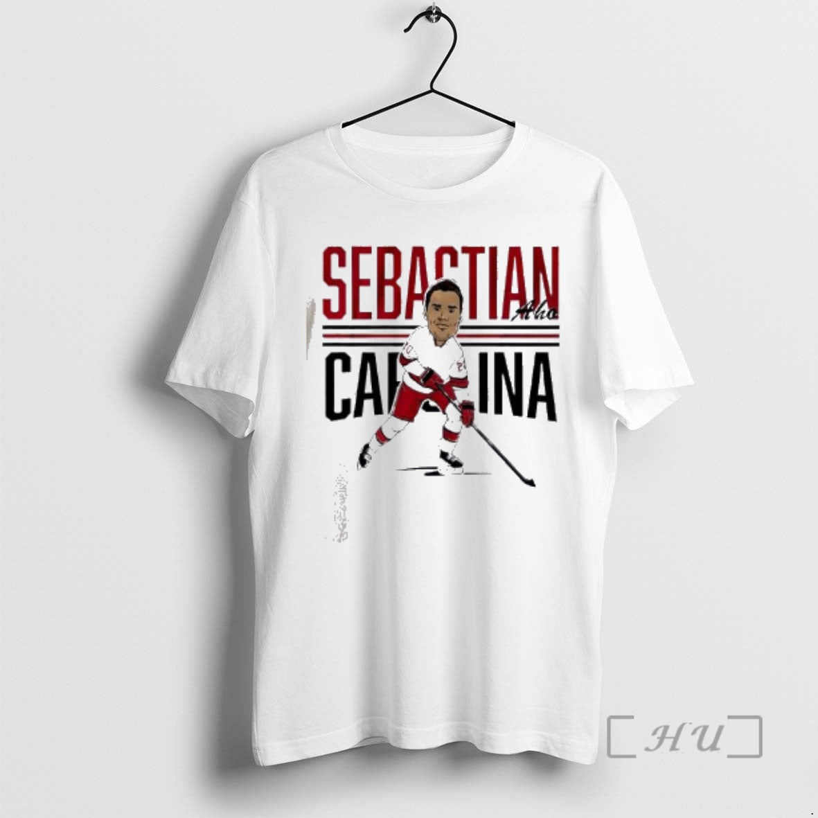 Officials Sebastian Aho Center Ice Caricature - clothing by TeeHivey.com