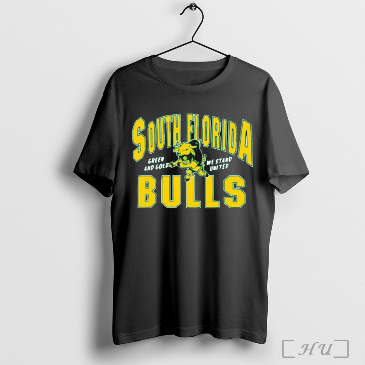 Officials South Florida Bulls Green And Gold We Stand United Mascot Graphic T Shirt