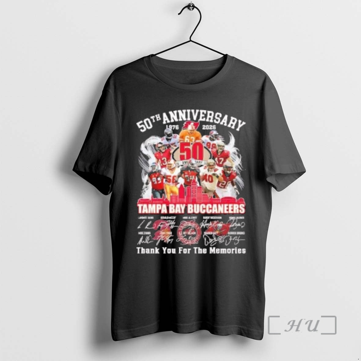 Officials Tampa Bay Buccaneers 50th Anniversary 1976 2026 Signatures - clothing by TeeHivey.com