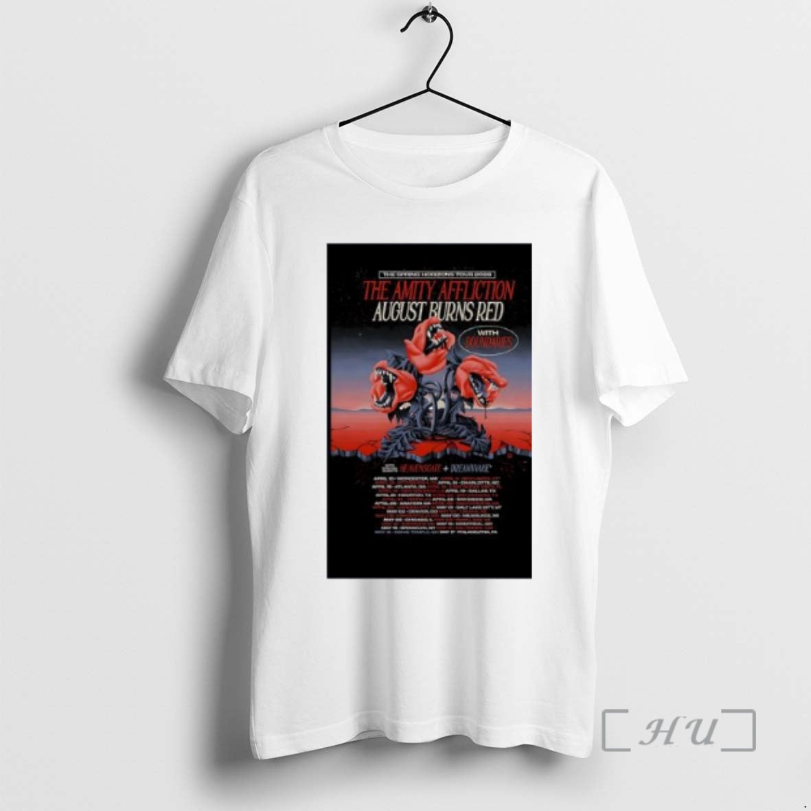 Officials The Amity Affliction And August Burns Red North America Tour 2026 Premium T Shirts - clothing by TeeHivey.com