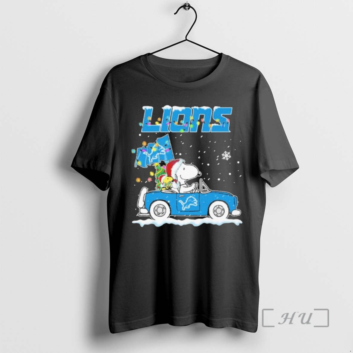 Officials The Peanuts X Detroit Lions Driving Car Christmas - clothing by TeeHivey.com