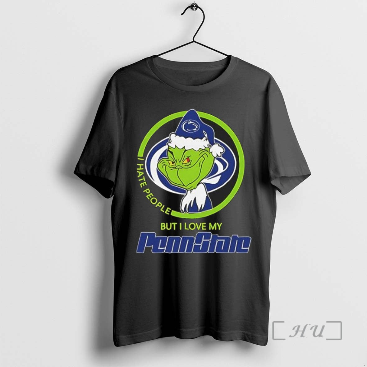 Officials The Grinch I Hate People But I Love My Penn State Football Logo - clothing by TeeHivey.com