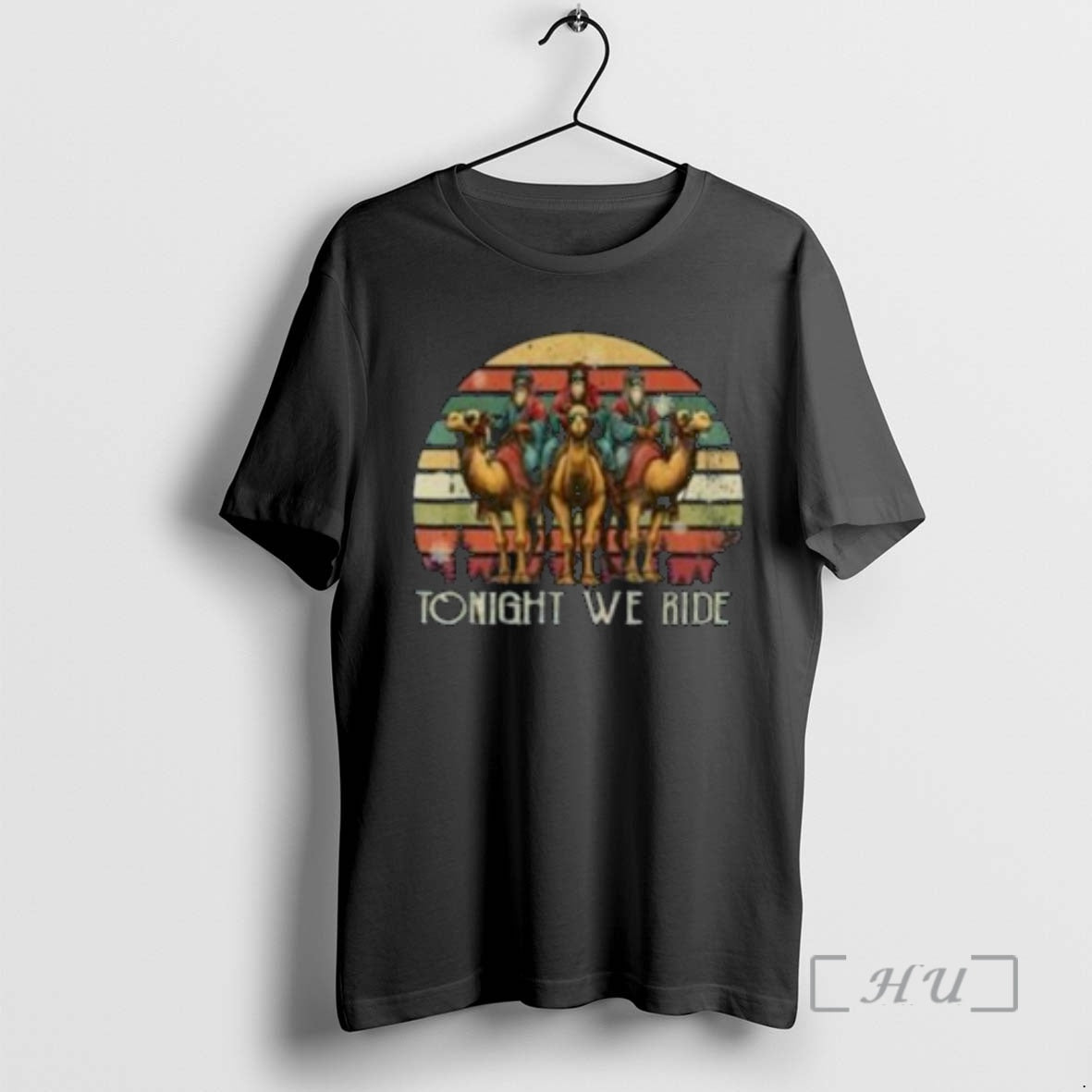 Officials Tonight We Ride 3 Wise Men Christian Christmas Vintage Circle Black Premium T Shirts - clothing by TeeHivey.com