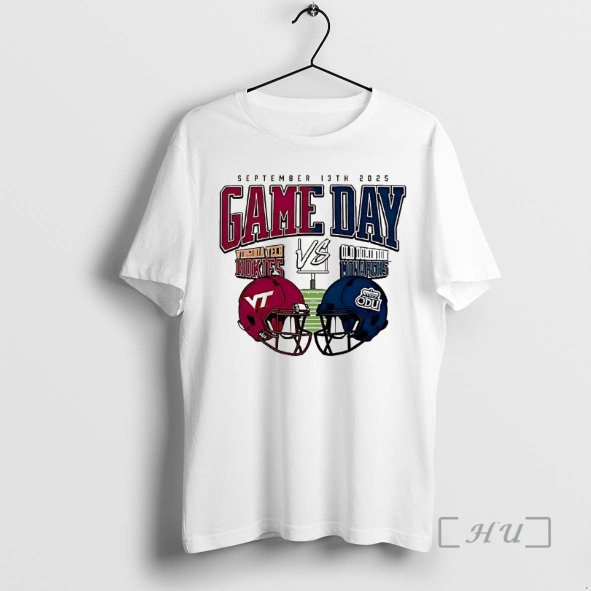 Officials Virginia Tech Hokies Vs Old Dominion Monarchs Game Day 2025 Helmet Premium T Shirts - clothing by TeeHivey.com
