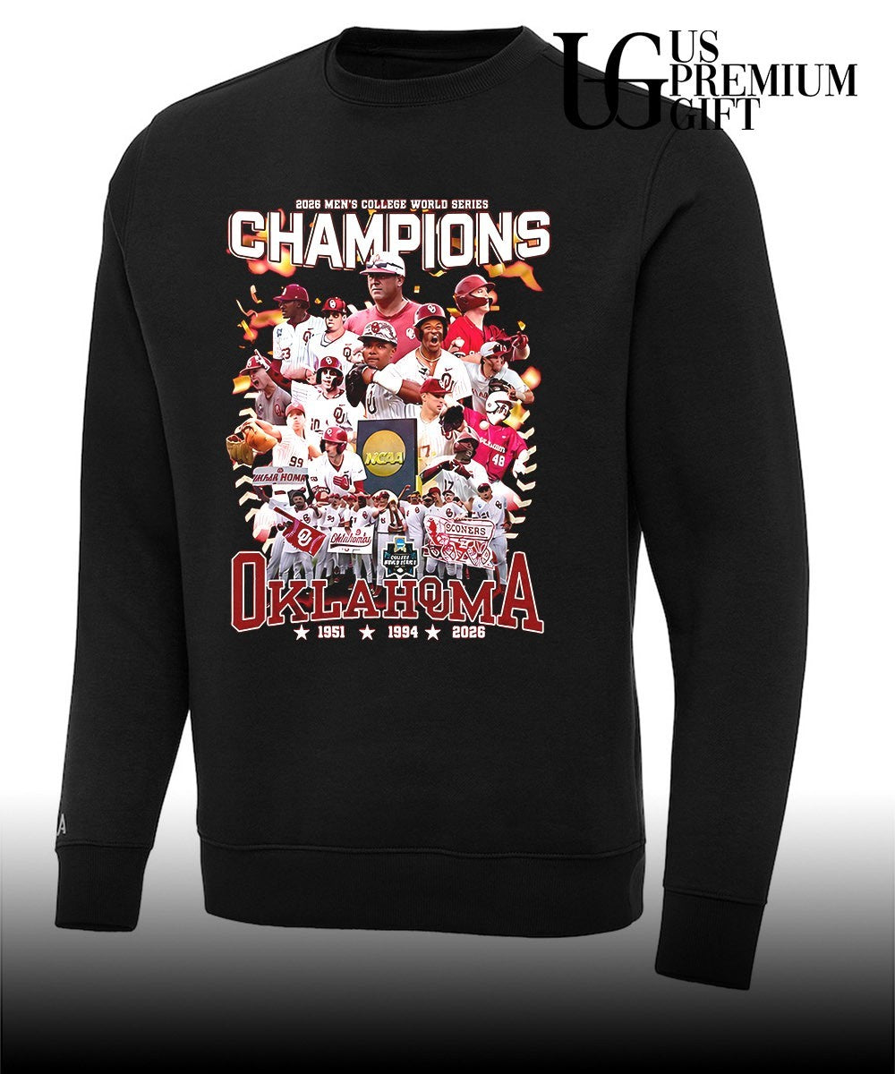 Oklahoma Sooners 2026 Men’s College World Series Champions NCAA Baseball shirt