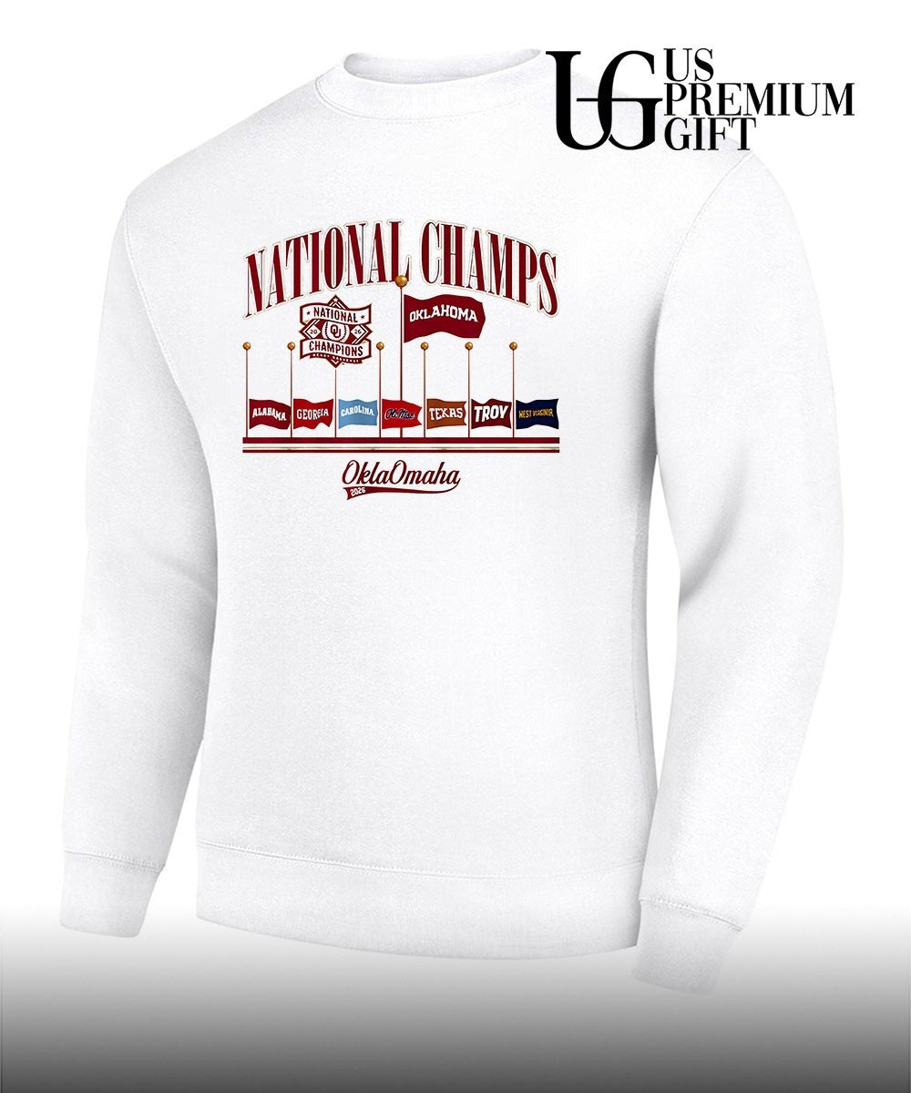 Oklahoma Sooners NCAA Baseball National Champs OklaOmaha 2026 Alabama Georgia flags shirt