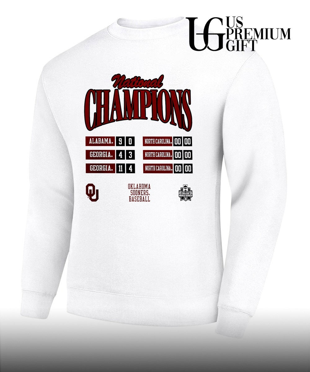 Oklahoma Sooners NCAA College World Series National Champions Scoreboard shirt