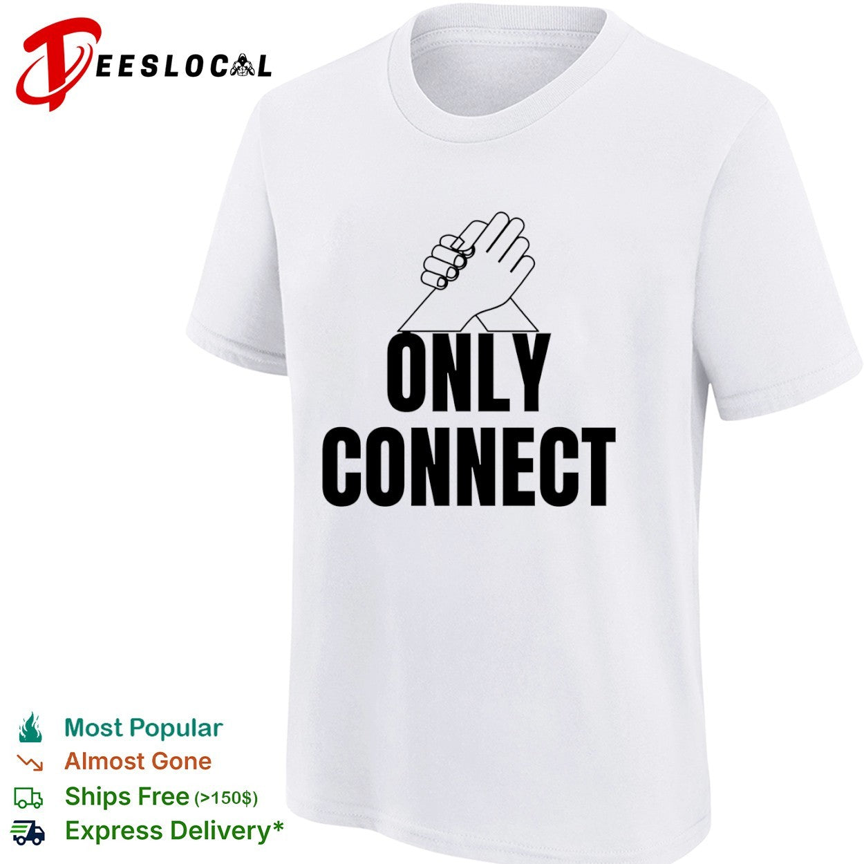 Only Connect Arm Wrestling Hands shirt