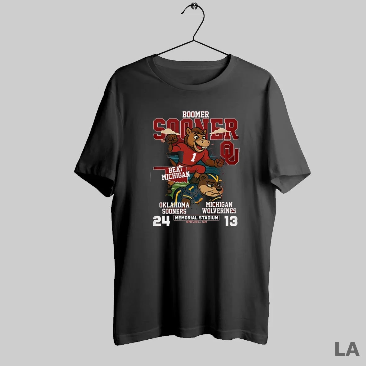 Original Boomer Sooner Beat Michigan Mascot Oklahoma Sooners 24 13 Michigan Wolverines - clothing by TeeHivey.com