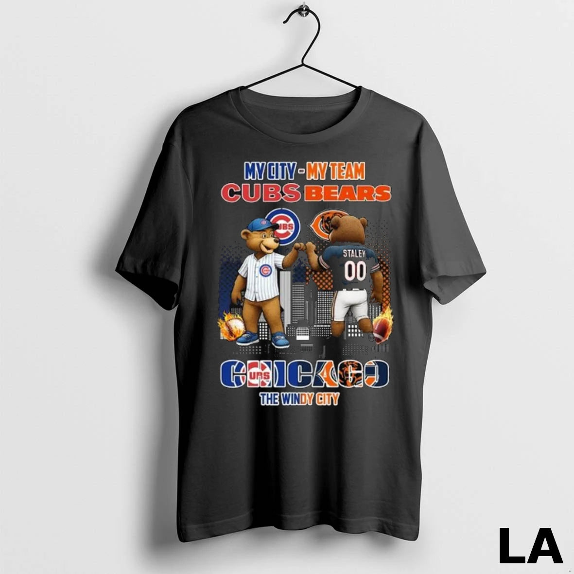 Original Chicago The Windy City My City My Team Cubs And Bears Mascot 2025 Long