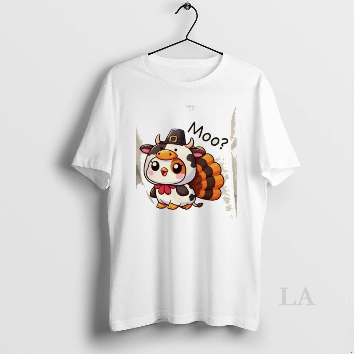 Original Cute Turkey Cow Moo Funny Thanksgiving - clothing by TeeHivey.com