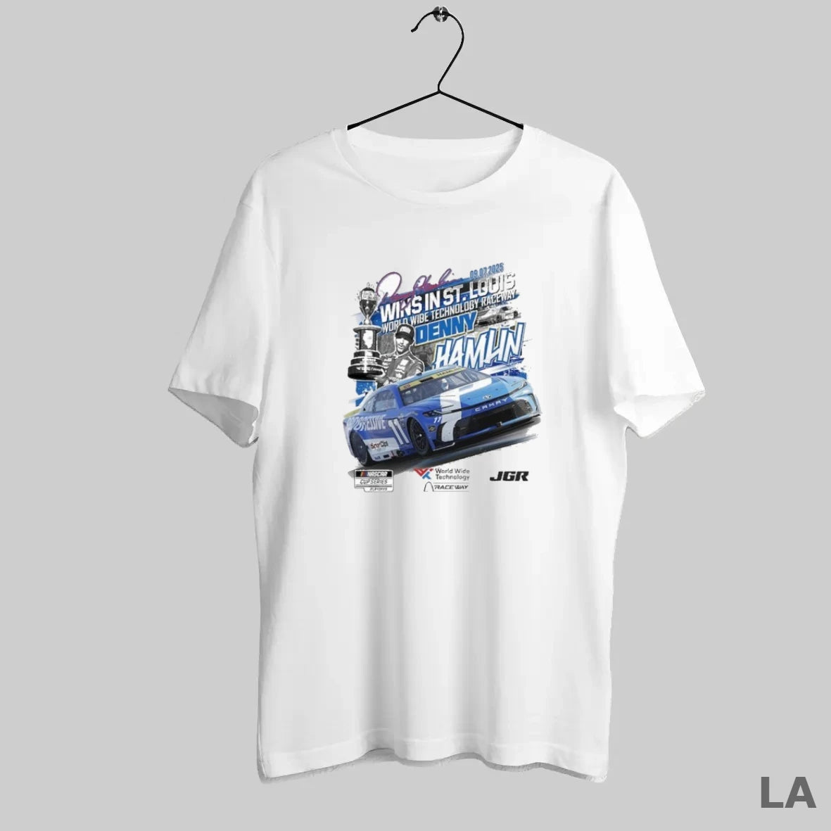 Original Denny Hamlin 2025 Enjoy Illinois 300 Race Winner - clothing by TeeHivey.com