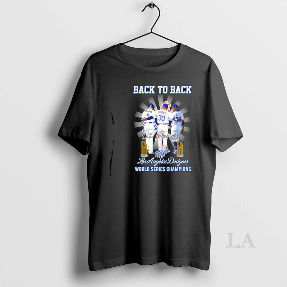 Original Dodgers Freeman Roberts And Betts Back To Back 24 25 World Series Champions Signatures - clothing by TeeHivey.com