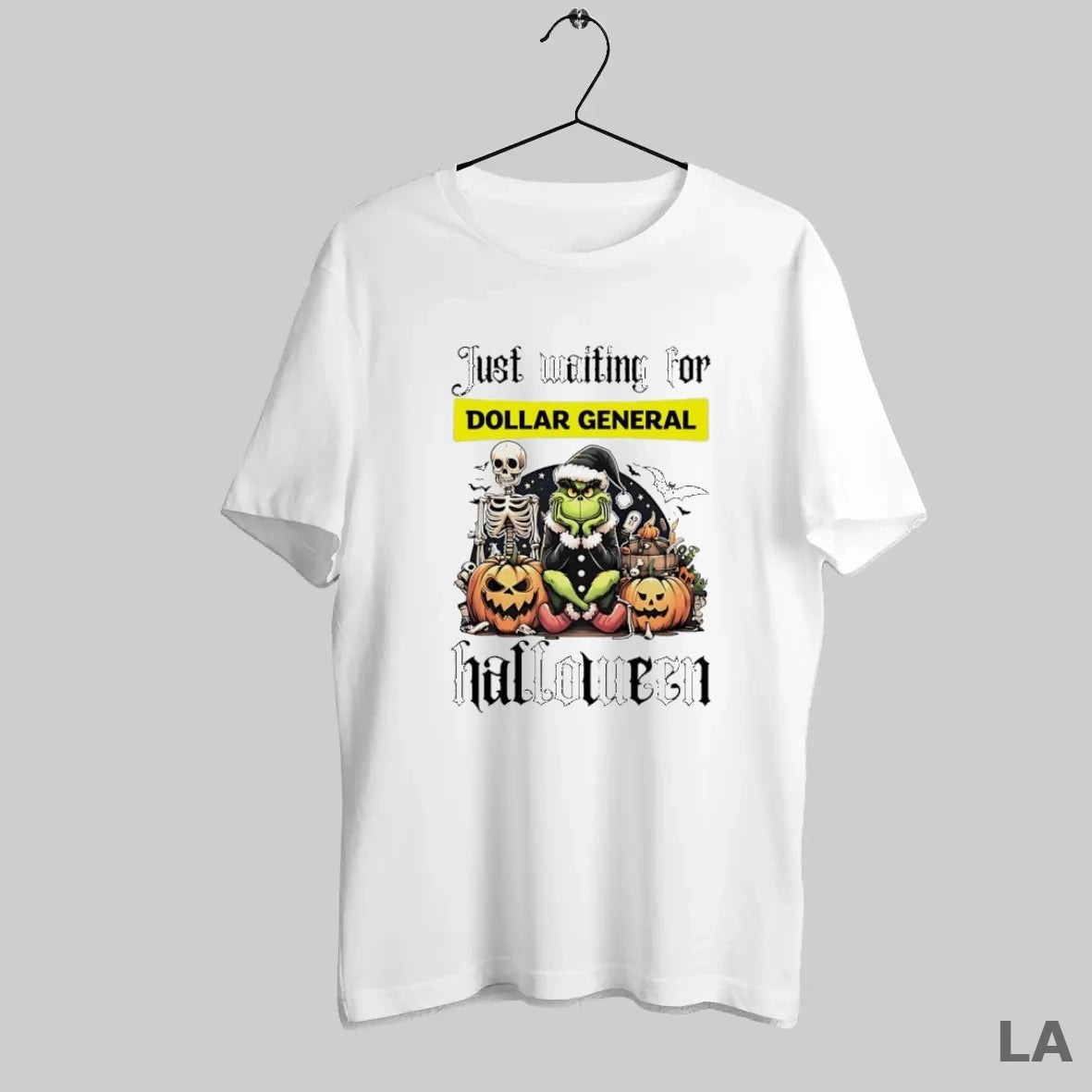 Original Dollar Generla Grinch Just Waiting For Halloween Goth Graphic - clothing by TeeHivey.com
