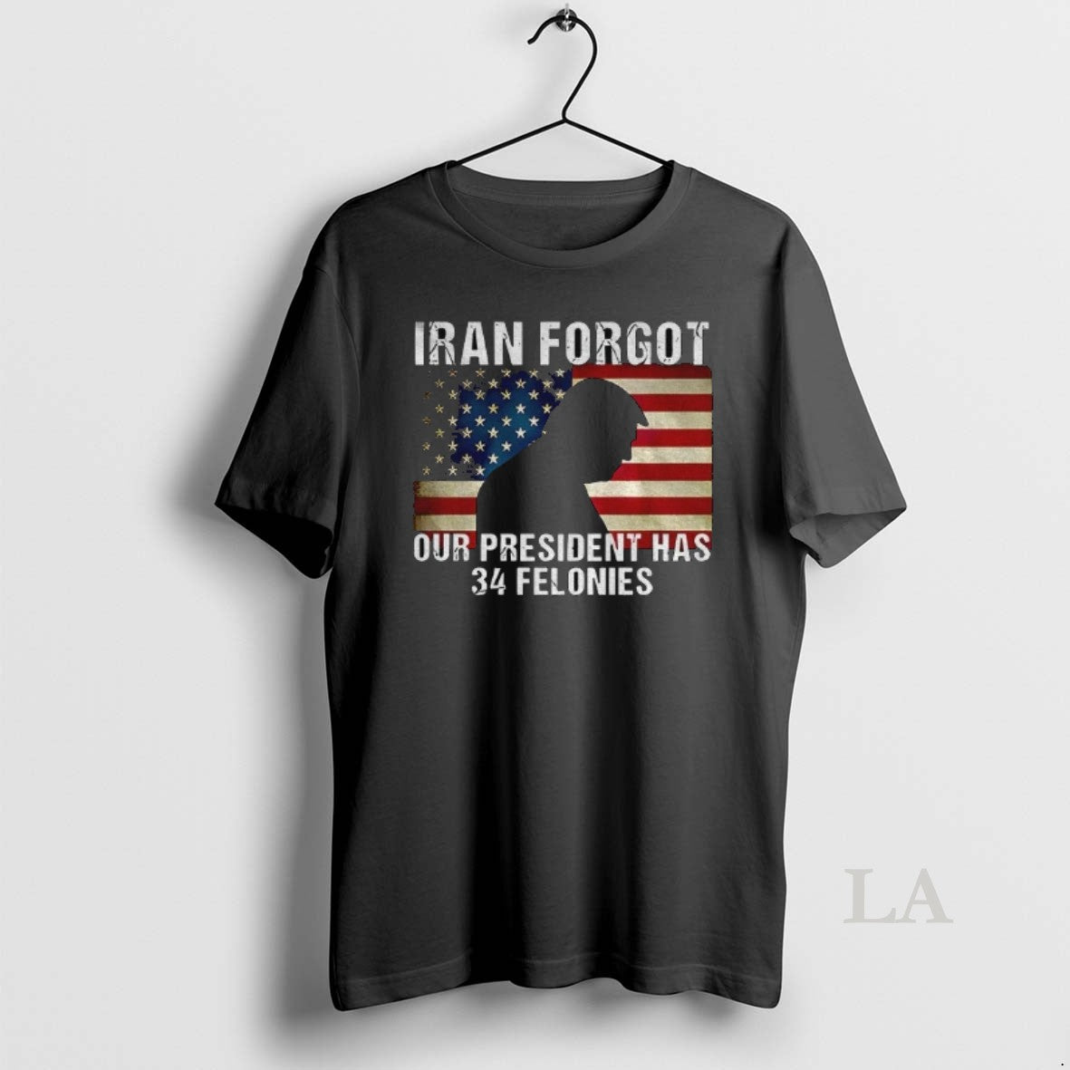 Original Donald Trump Iran Forgot Our President Has 34 Felonies American Flag