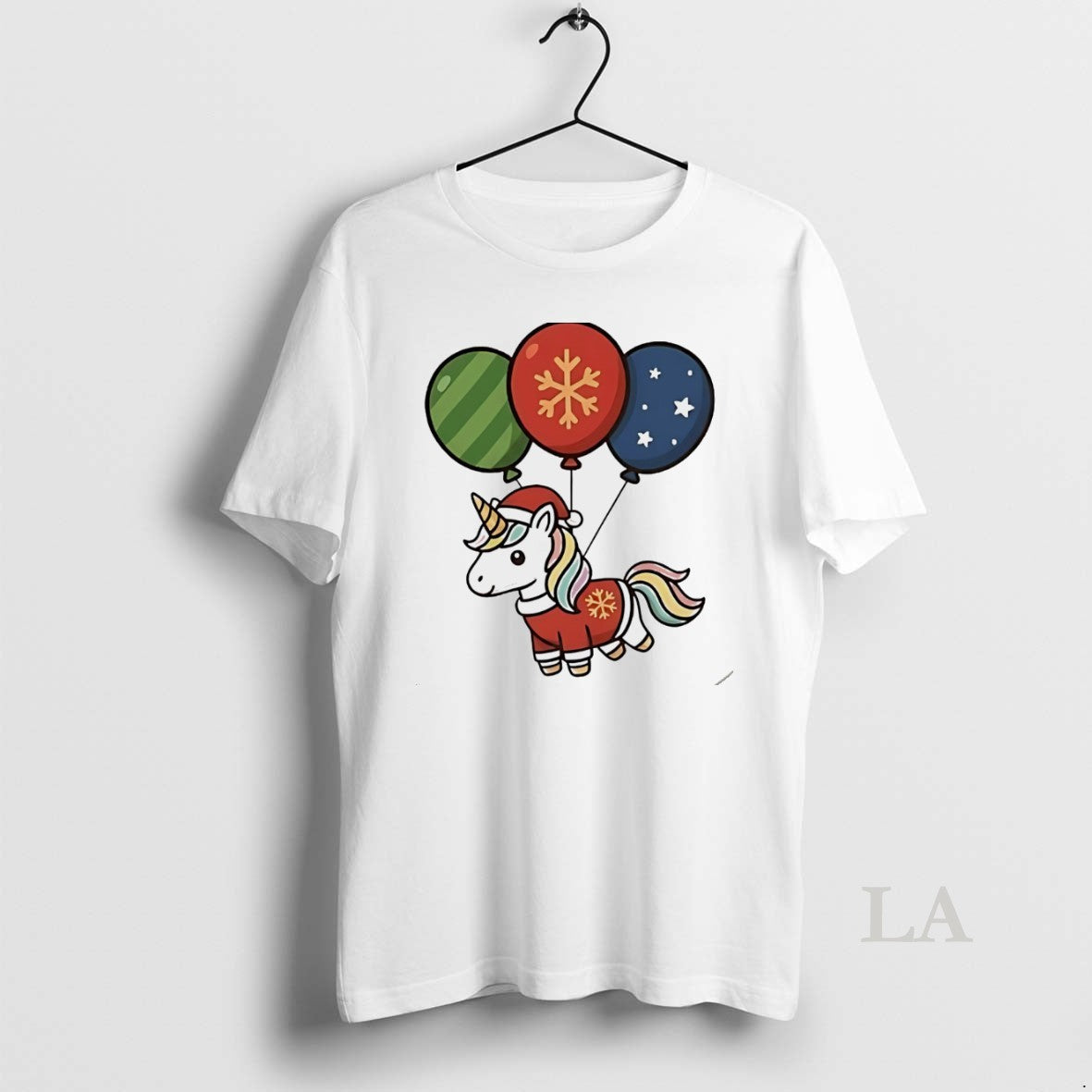 Original Flying Balloon Unicorn Christmas White - clothing by TeeHivey.com