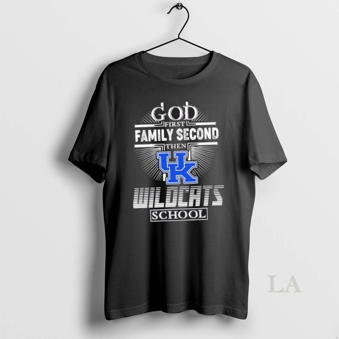 Original God First Family Second Then Kentucky Wildcats School Cross - clothing by TeeHivey.com