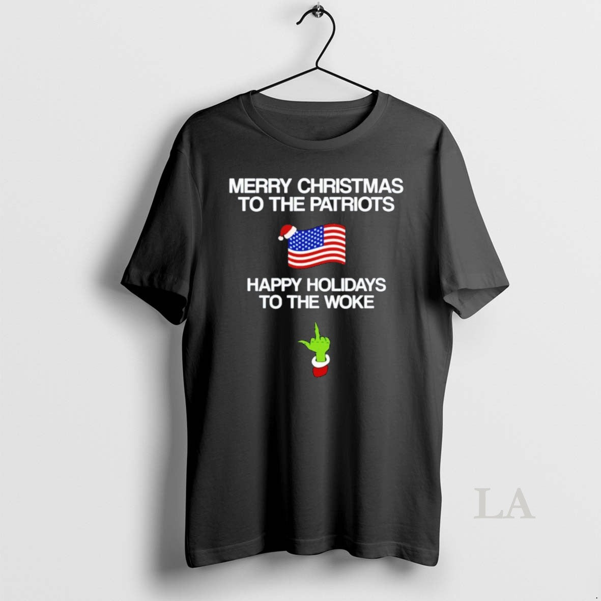 Original Grinch Middle Finger Merry Christmas To The Patriots Happy Holidays To The Woke - clothing by TeeHivey.com