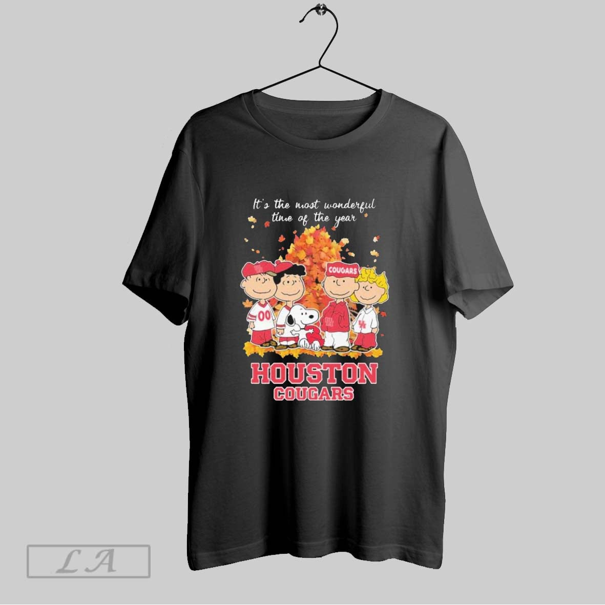 Original Houston Cougars And Peanuts Character Its The Most Wonderful Time Of The Year - clothing by TeeHivey.com