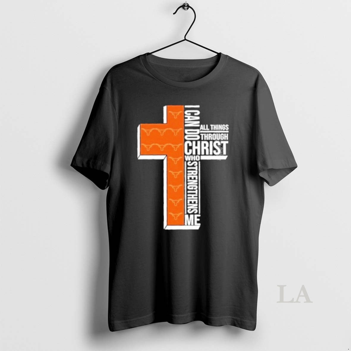 Original I Can Do All Things Through Christ Who Strengthens Me Texas Longhorns Football Cross - clothing by TeeHivey.com