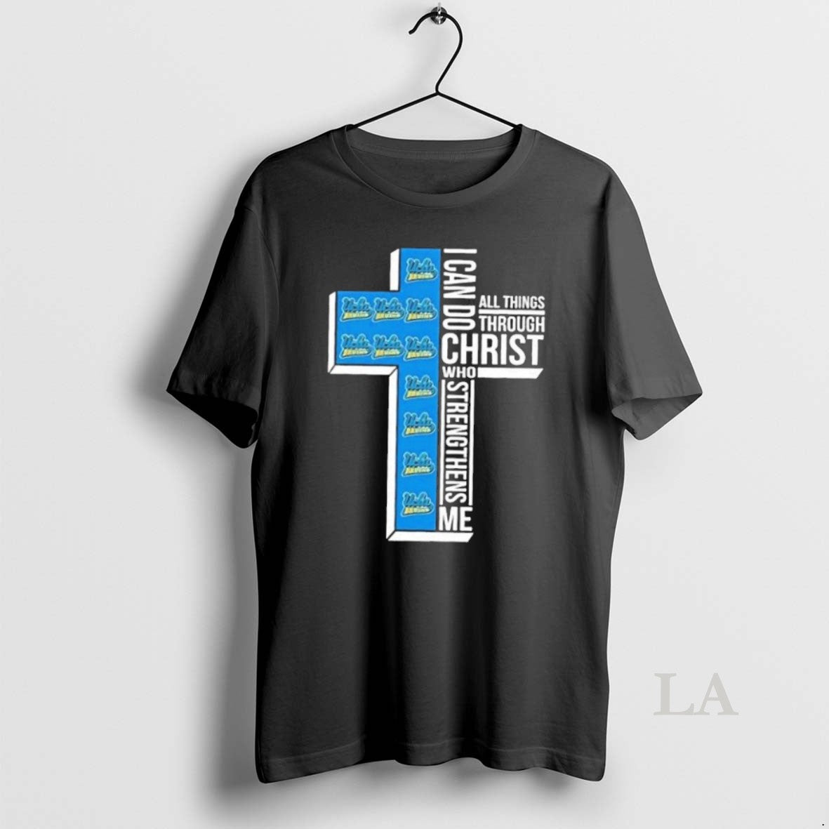 Original I Can Do All Things Through Christ Who Strengthens Me Ucla Bruins Football Cross - clothing by TeeHivey.com