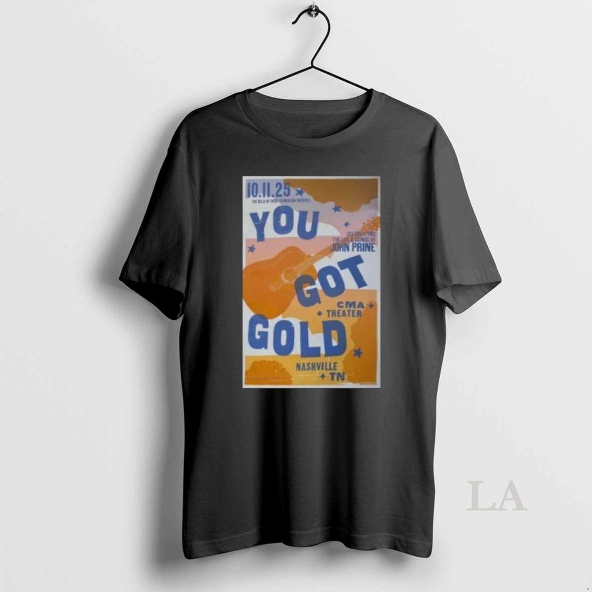 Original John Prine Tour Nashville Tn 10 11 - clothing by TeeHivey.com