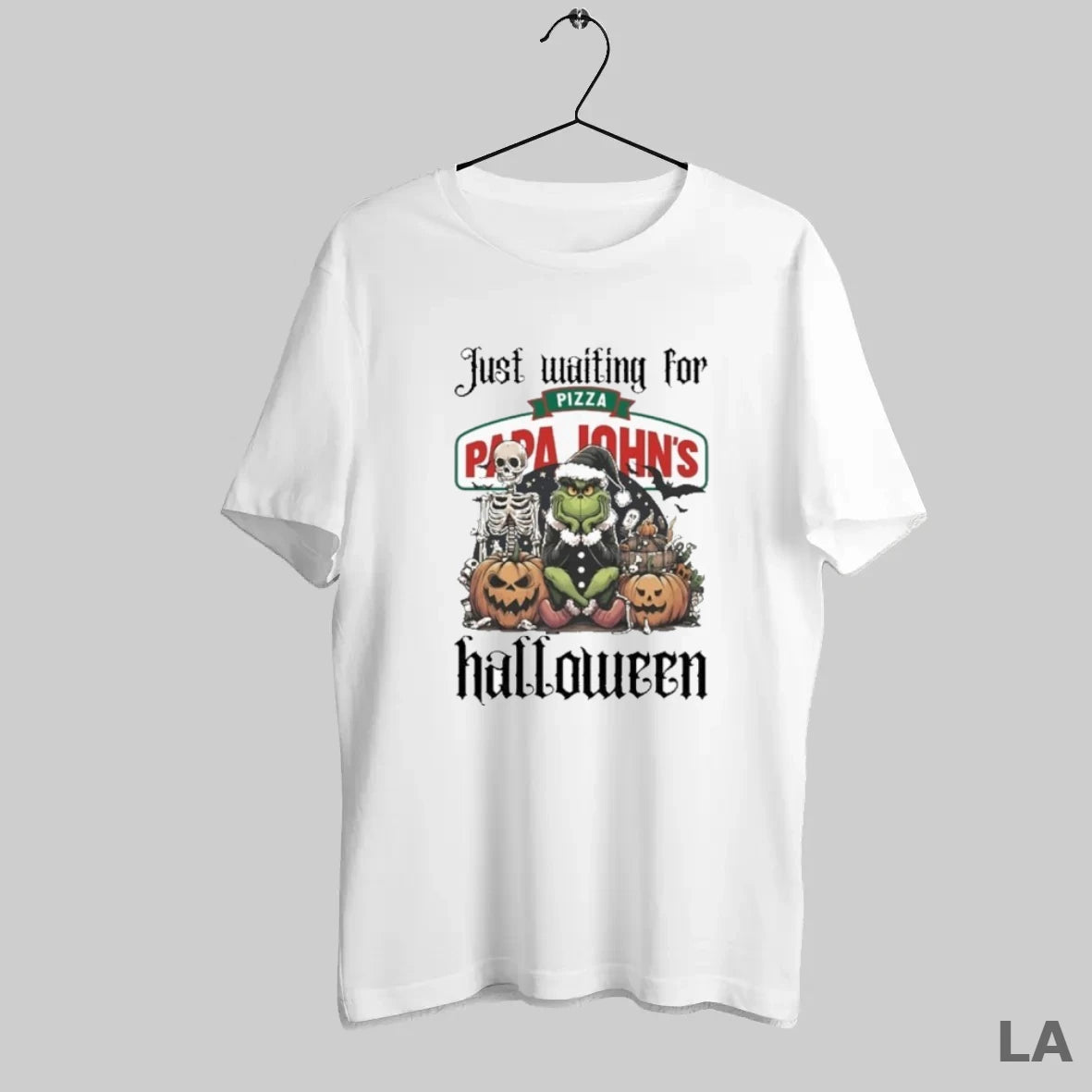Original Just Waiting For Papa Johns Pizza Santa Grinch Halloween 2025 - clothing by TeeHivey.com