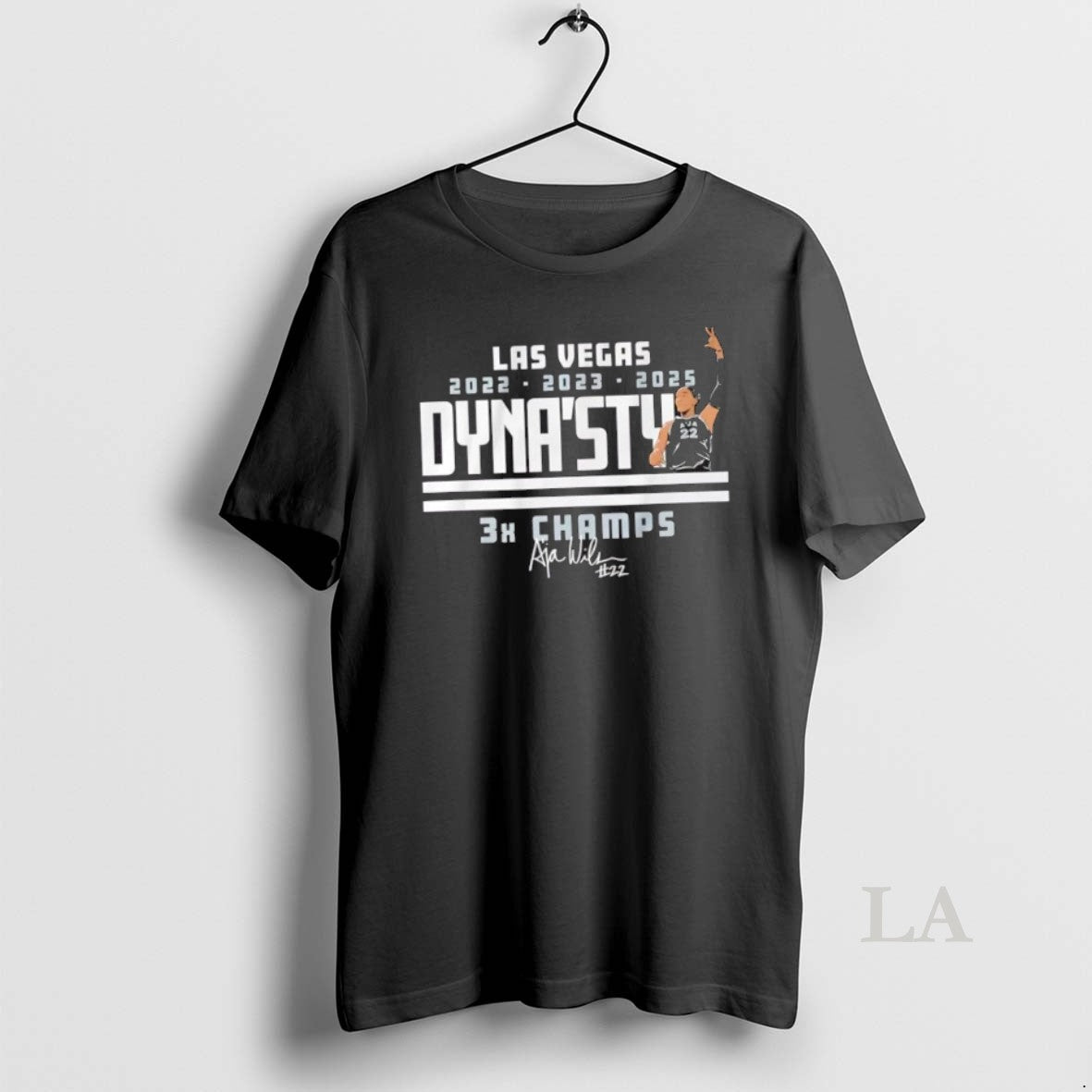 Original Las Vegas Aces Aja Wilson Dynasty 3x Champs Signature - clothing by TeeHivey.com