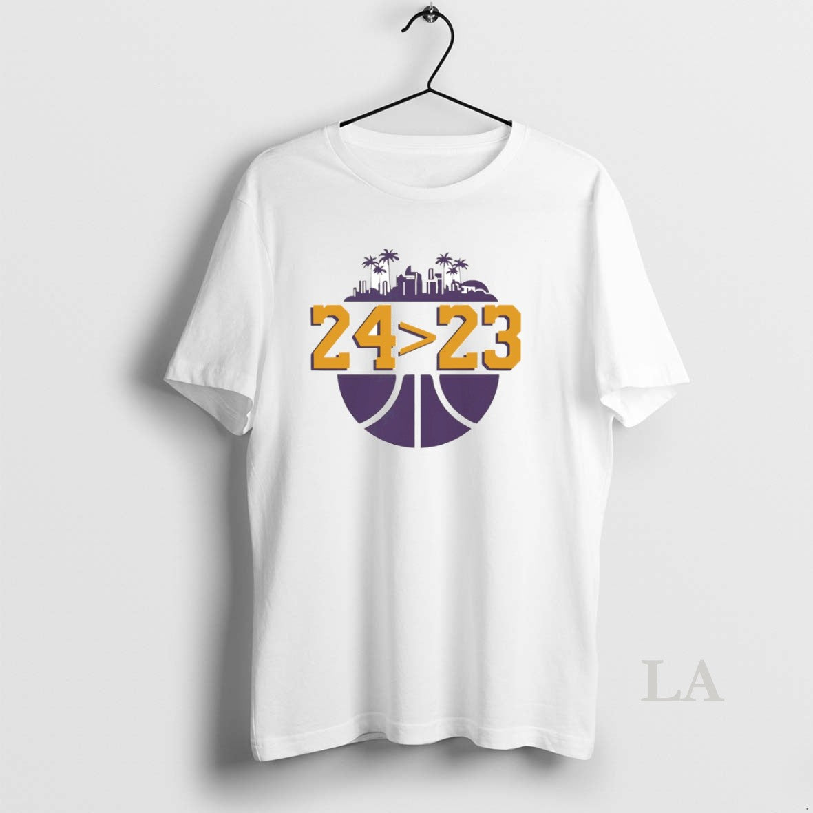 Original Los Angeles Lakers 24 Over 23 Circle - clothing by TeeHivey.com