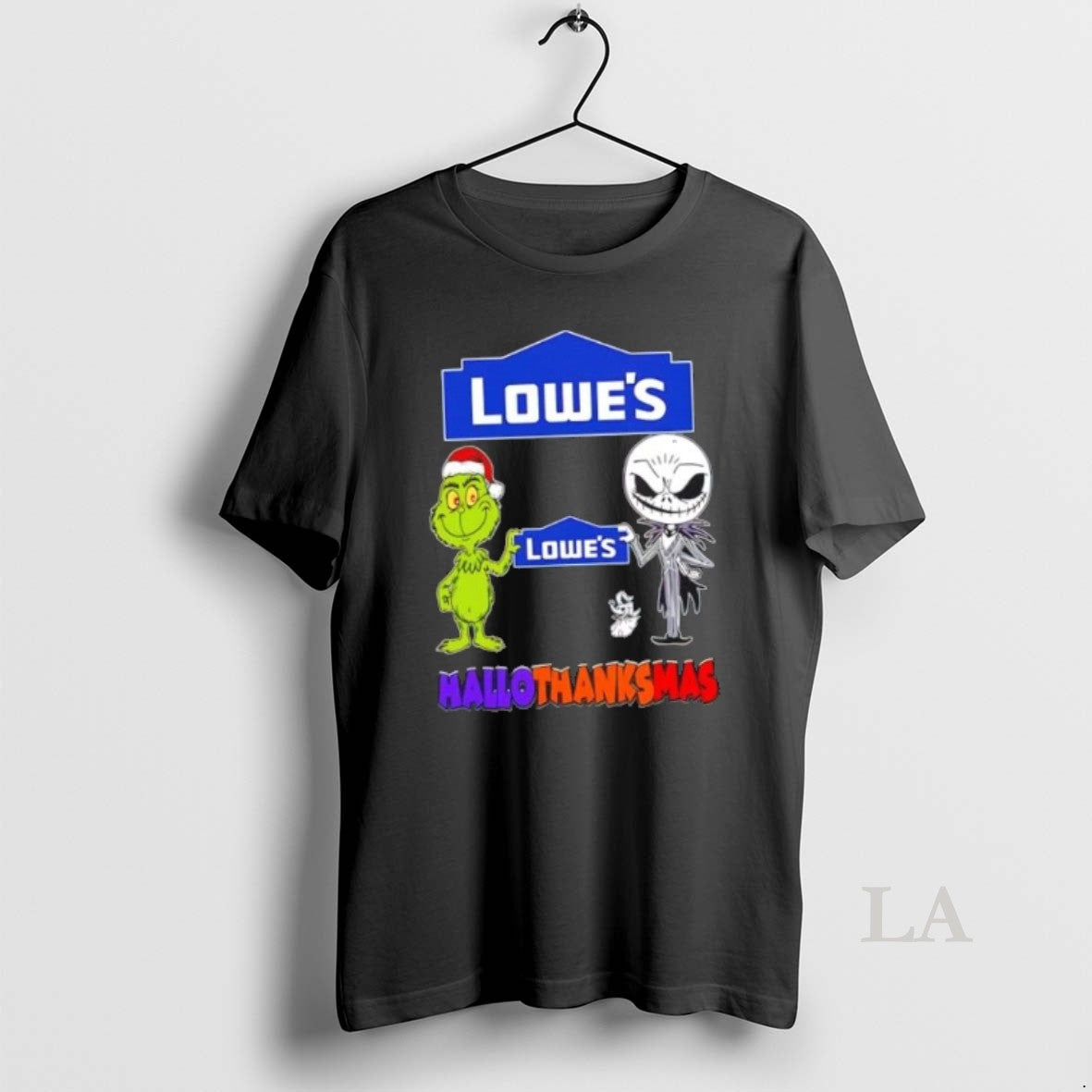 Original Lowes X Grinch And Jack Skellington Friends Fist Bump Happy Hallothanksmas - clothing by TeeHivey.com