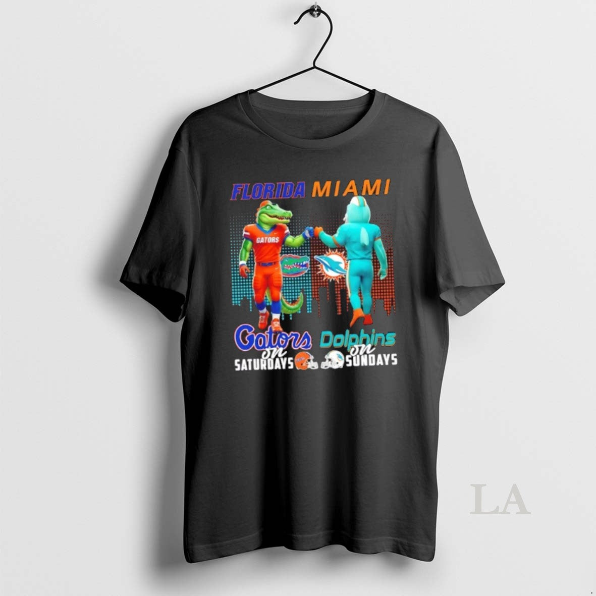 Original Mascots Florida Gators On Saturdays X Miami Dolphins On Sundays Skyline - clothing by TeeHivey.com