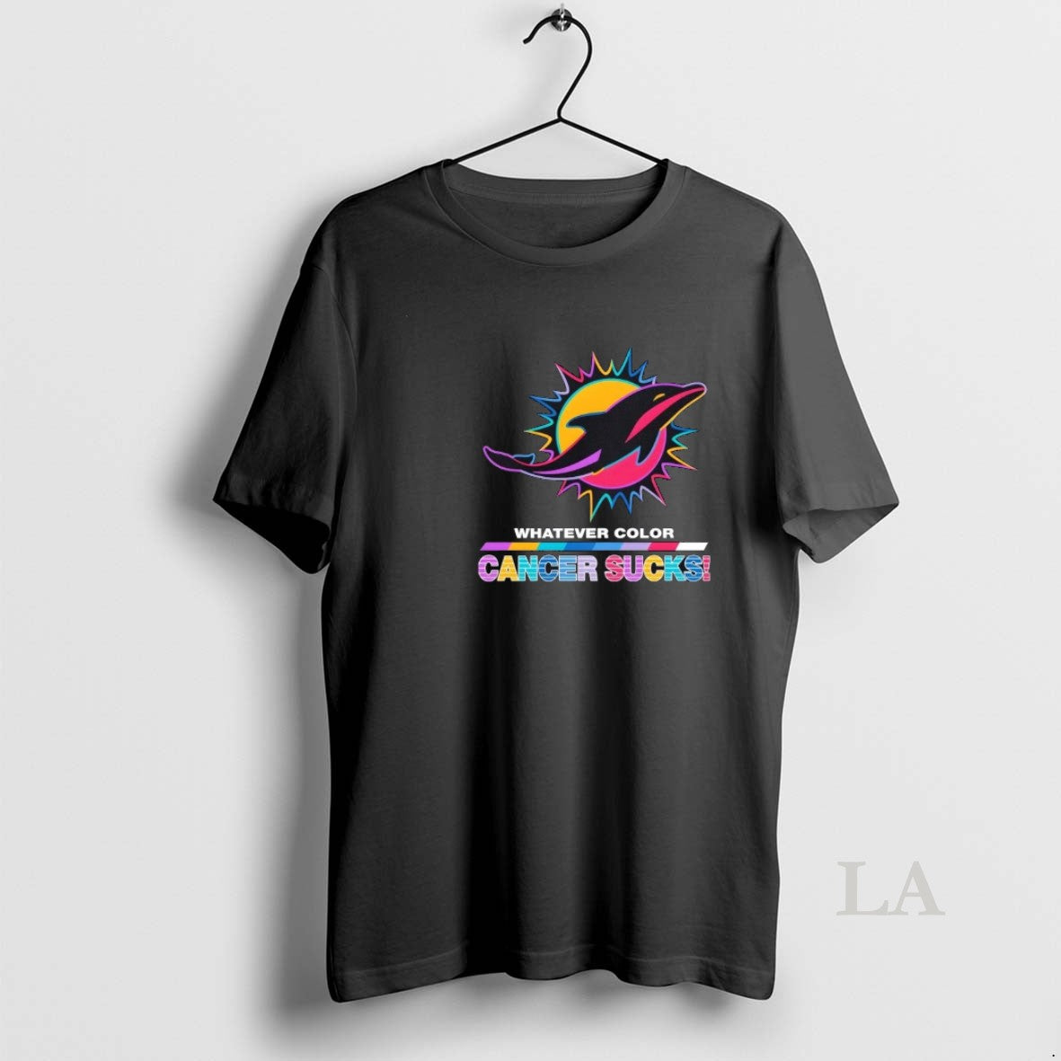 Original Miami Dolphins Football Whatever Color Cancer Sucks Logo Colors - clothing by TeeHivey.com