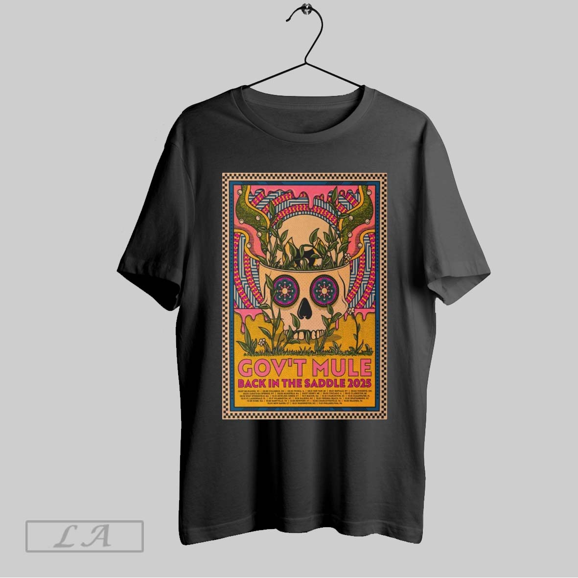 Original Poster Govt Mule 2025 Back In The Saddle Concert T Shirt