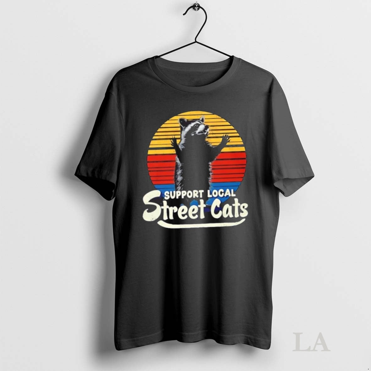 Original Raccoon Support Local Street Cats Retro - clothing by TeeHivey.com