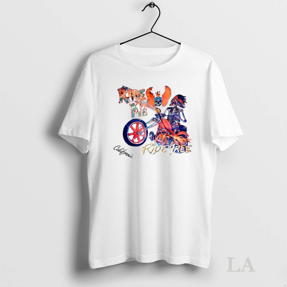 Original Ride Me Ride Free California Skeleton - clothing by TeeHivey.com