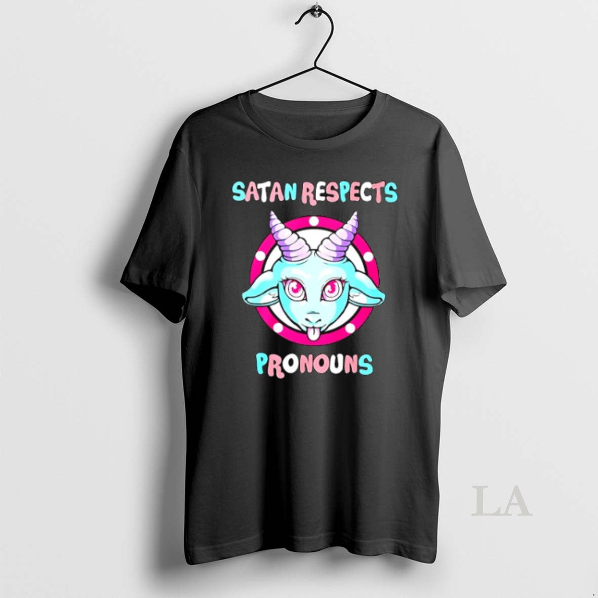 Original Satan Respects Pronouns Goat - clothing by TeeHivey.com