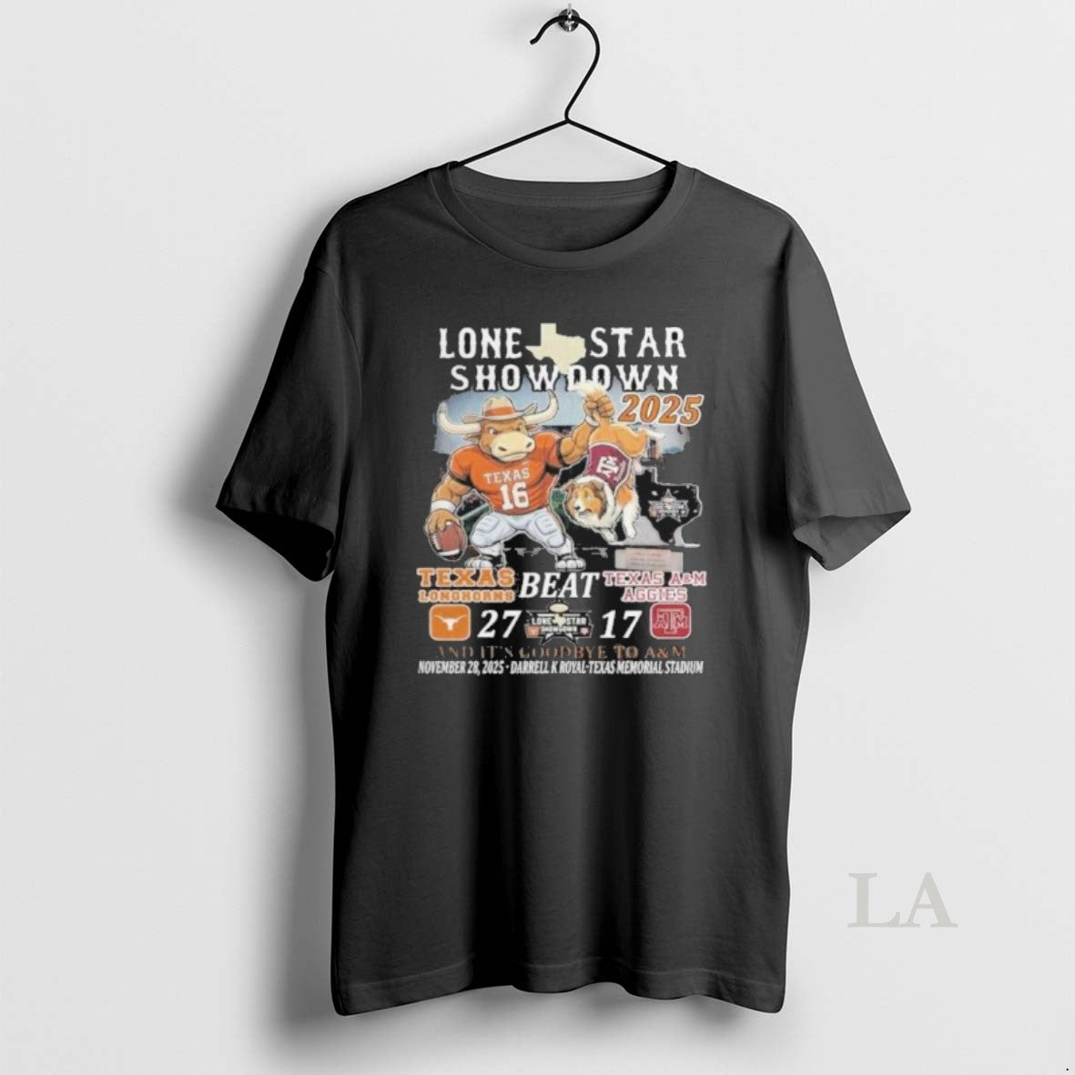 Original Texas Longhorns Mascot Beat Aggies 2025 Lone Star Showdown - clothing by TeeHivey.com