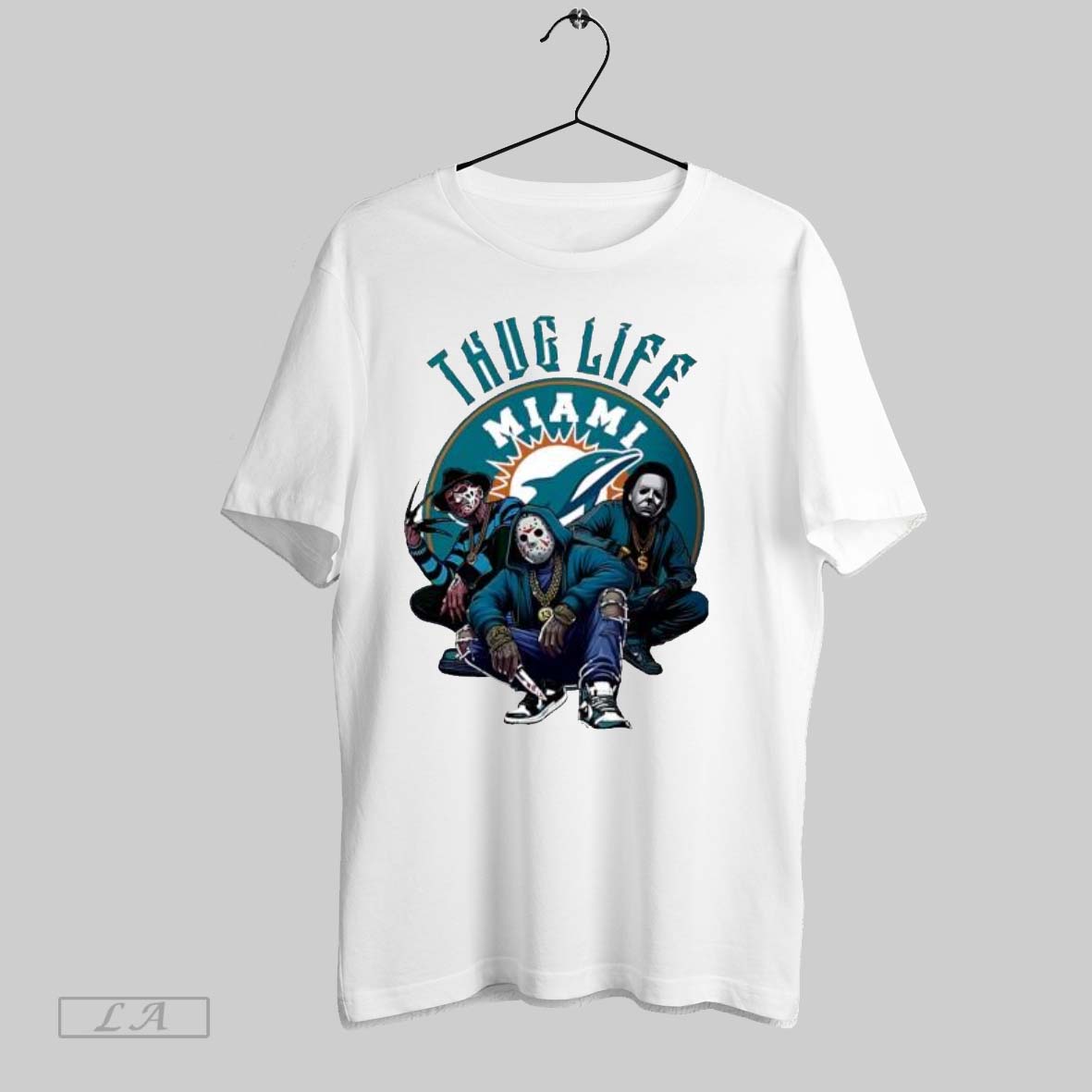 Original Thug Life Miami Freddy Jason Michael Myers Halloween Football - clothing by TeeHivey.com