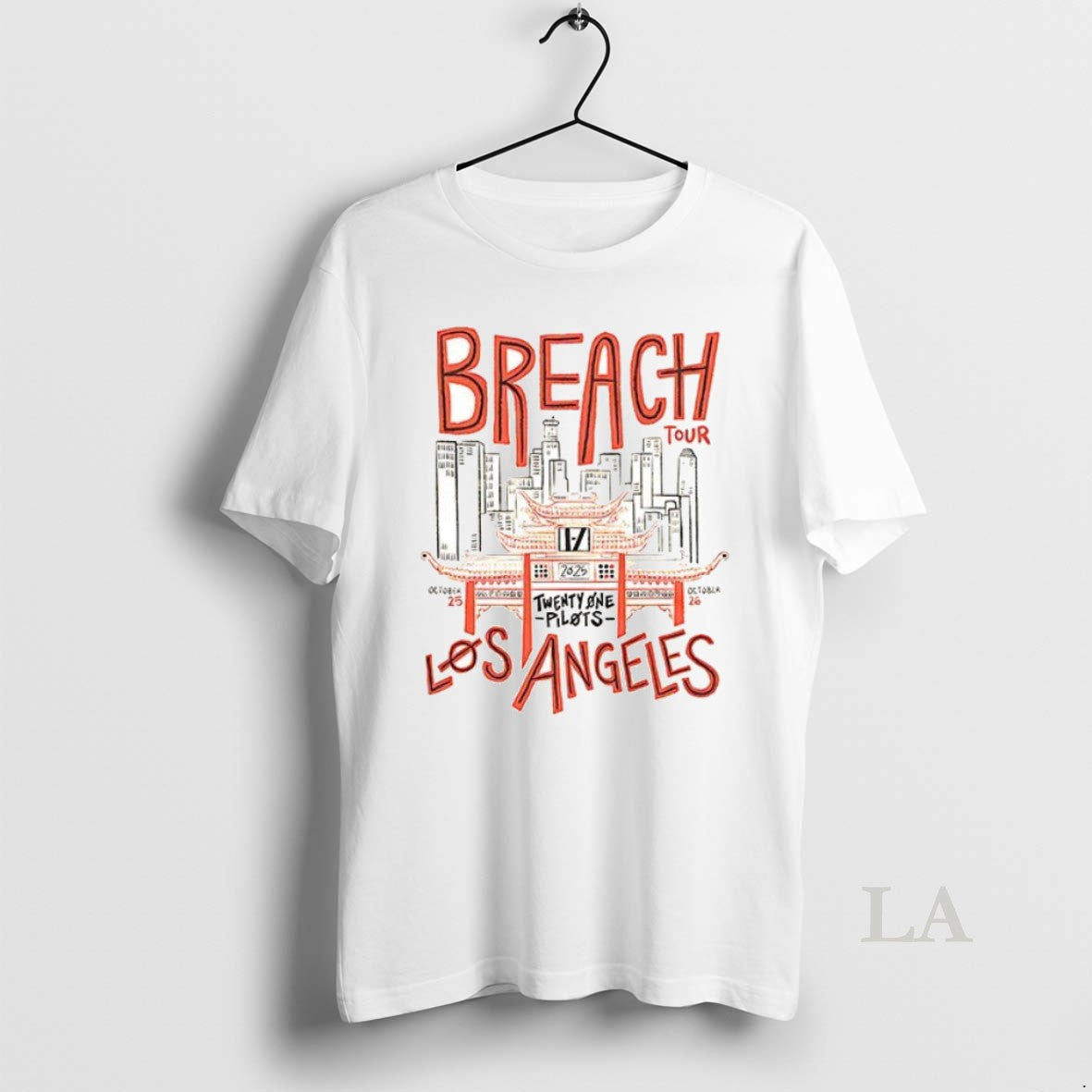 Original Twenty One Pilots Breach Tour Los Angeles 2025 Ceramic Ceramic And Classic Dad Cap - clothing by TeeHivey.com