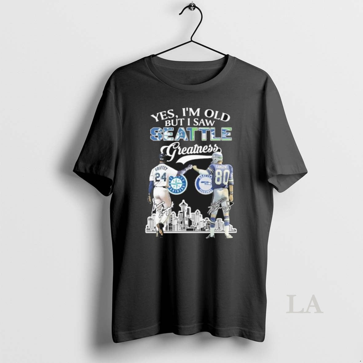 Original Yes Im Old But I Saw Seattle Legends Griffey And Largent Greatness Signatures - clothing by TeeHivey.com