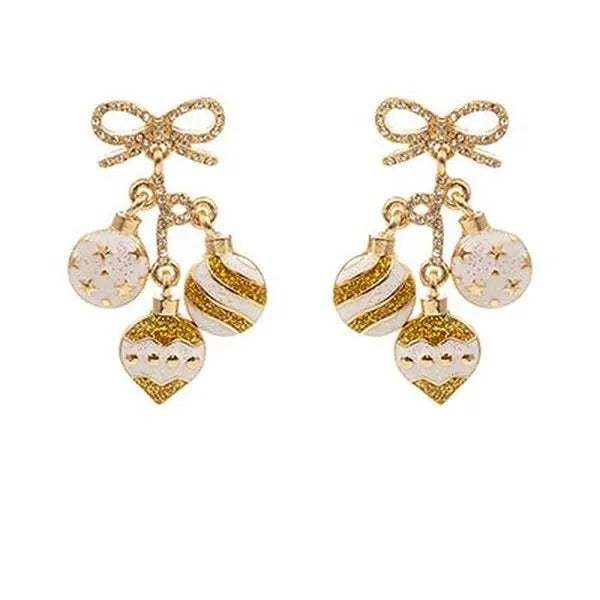 Ornament Cluster Drop Earrings