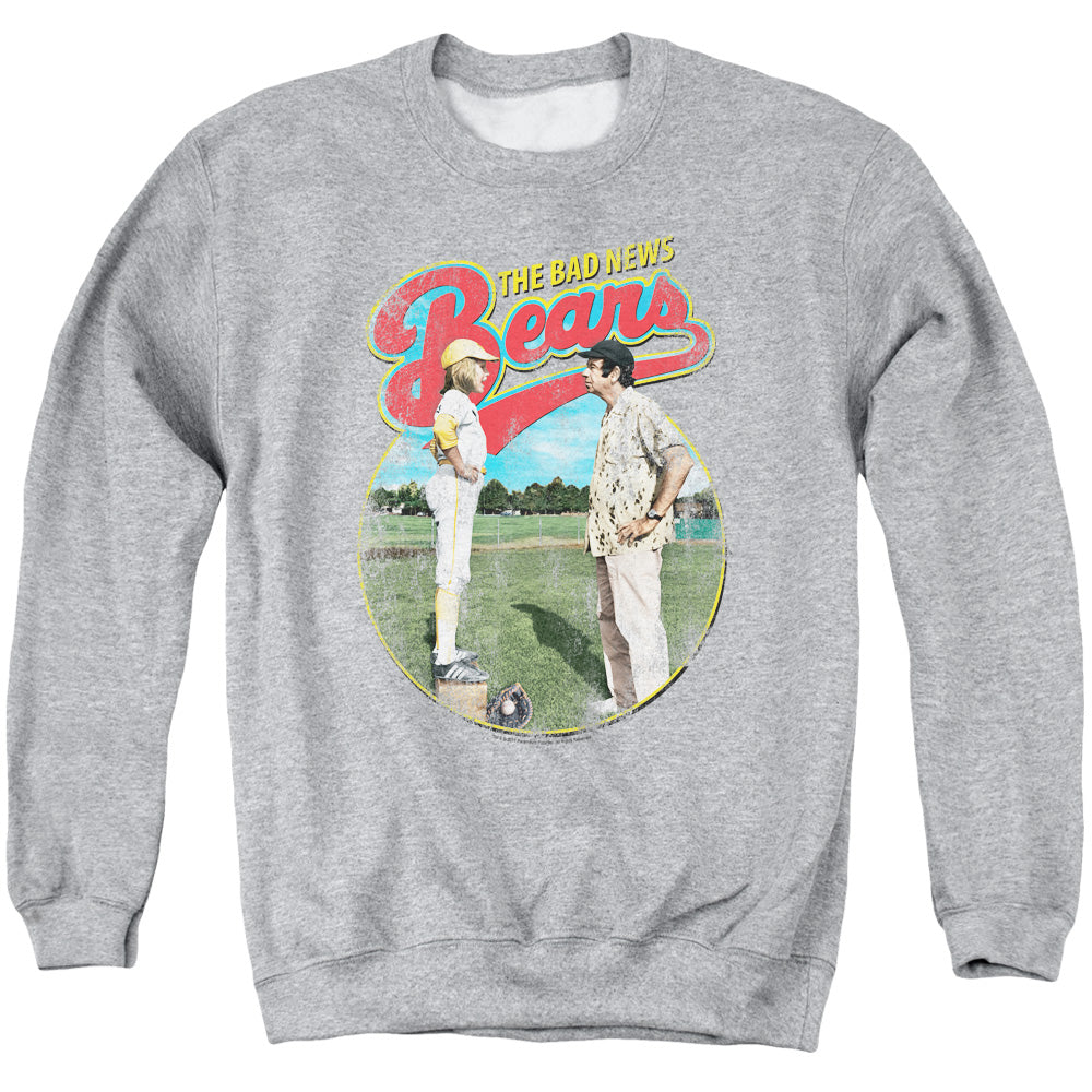 Bad News Bears Vintage Mens Crewneck Sweatshirt Athletic Heather