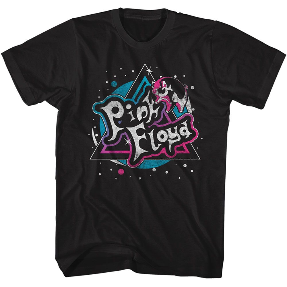 Pink Floyd - Flying Pig Blue Pink - Short Sleeve - Adult - T-Shirt