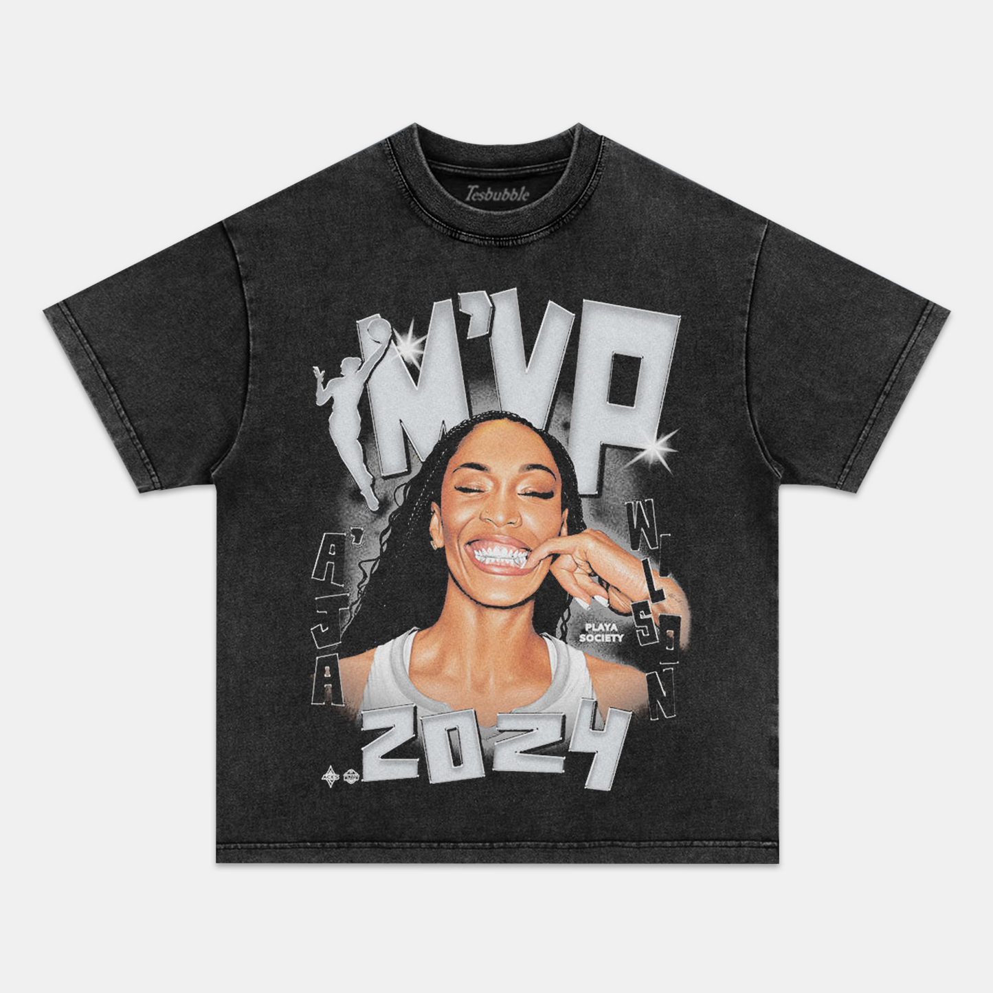PLAYA SOCIETY WNBA 2024 MVP TEE - clothing by TeeHivey.com (Image 4)