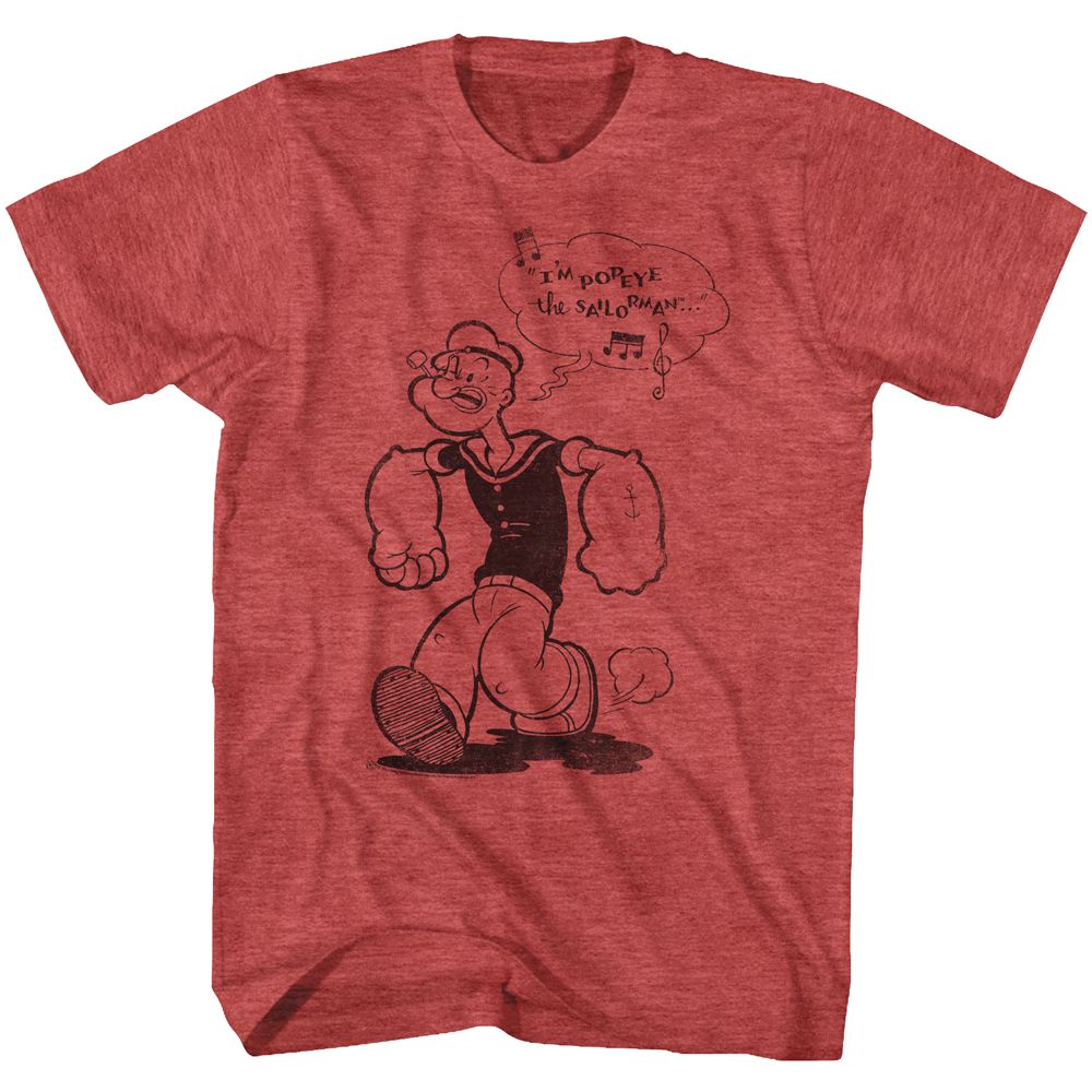 Popeye - Sailorman - Short Sleeve - Heather - Adult - T-Shirt - clothing by TeeHivey.com